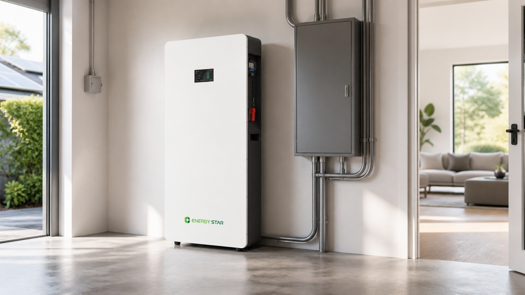 ENERGY STAR WL10B low-voltage home battery installed in utility setting