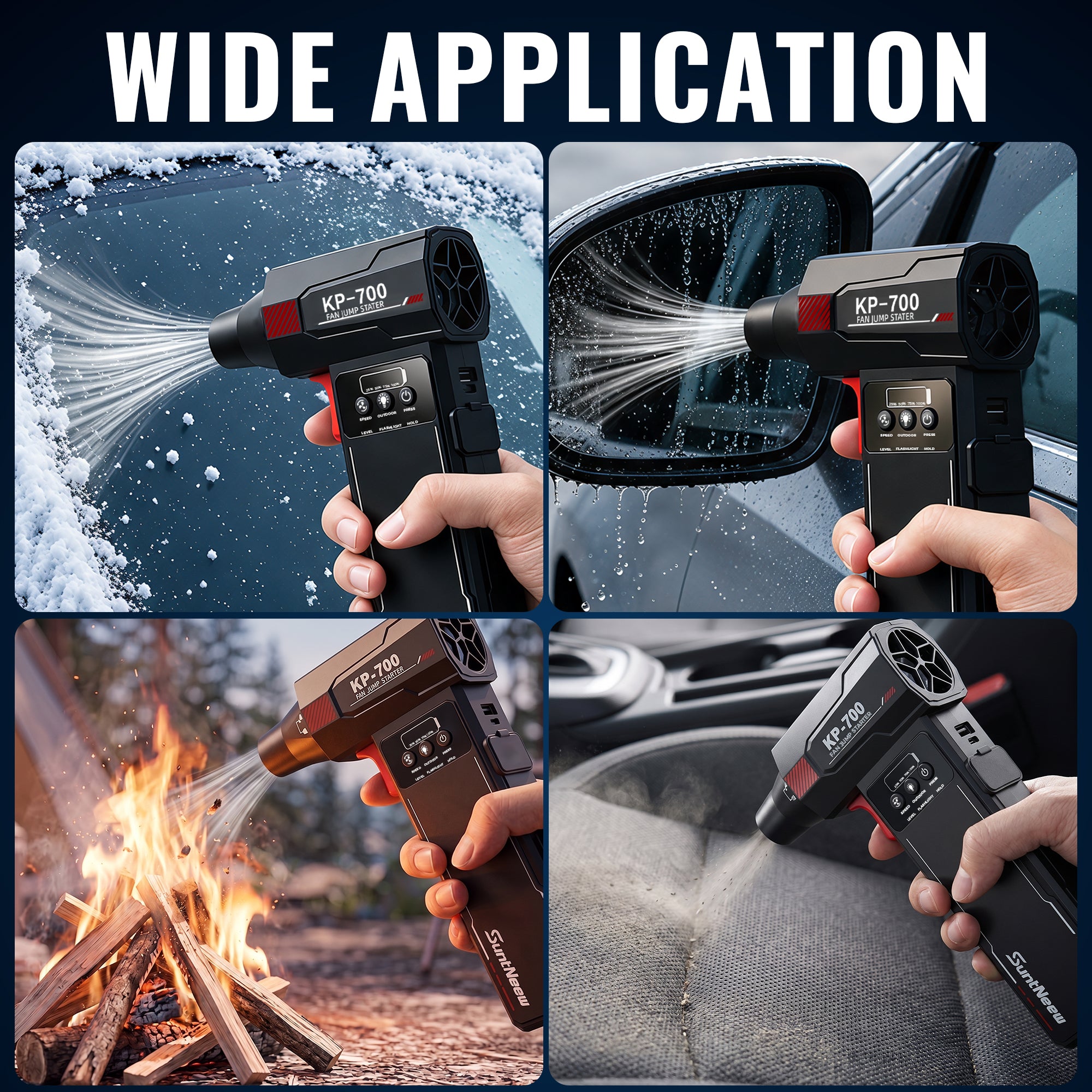 KB700 air duster for vehicle and household cleaning