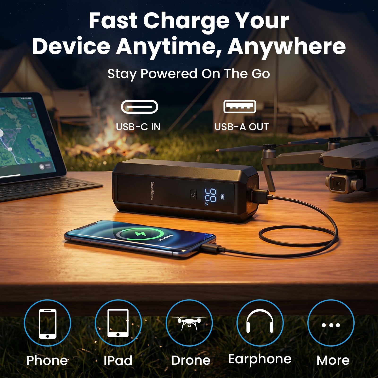 SuntNeew U23 USB device charging ports