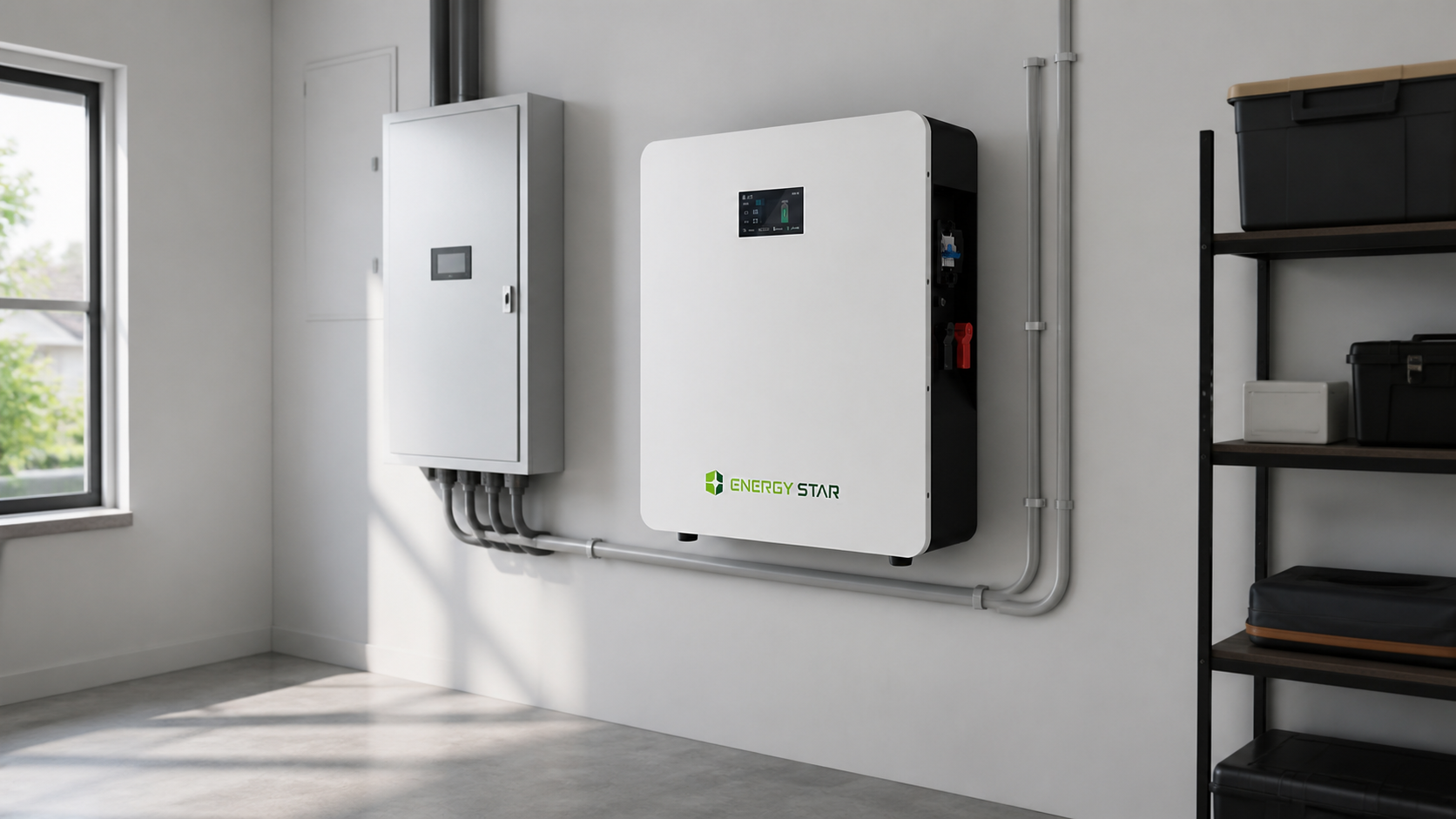 ENERGY STAR WL5A low-voltage home battery installed in utility setting