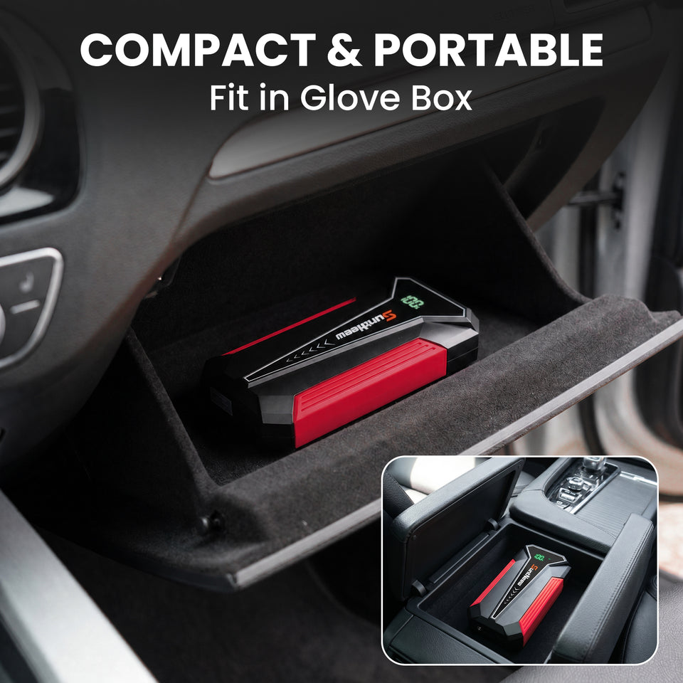 Compact red A20 jump starter for glove box storage #Color_Red