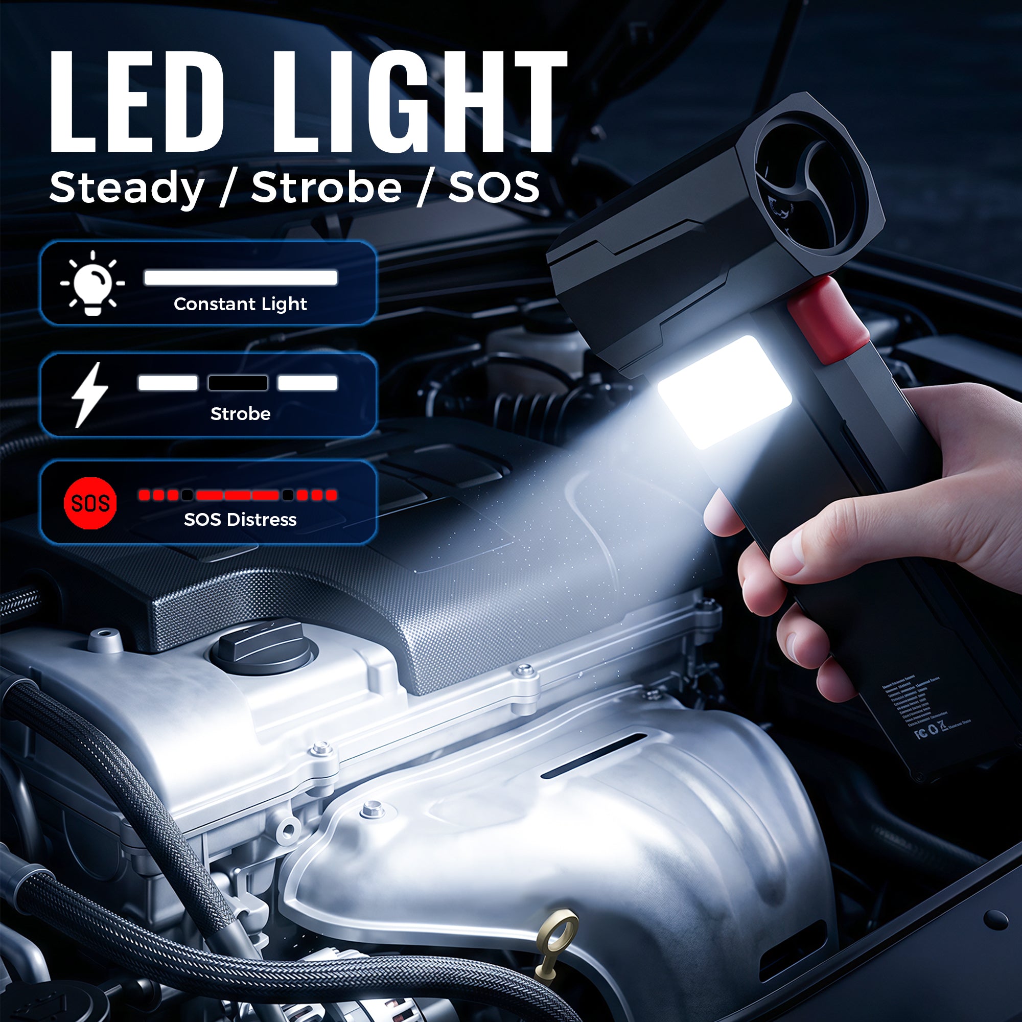 KB700 2W emergency LED light modes