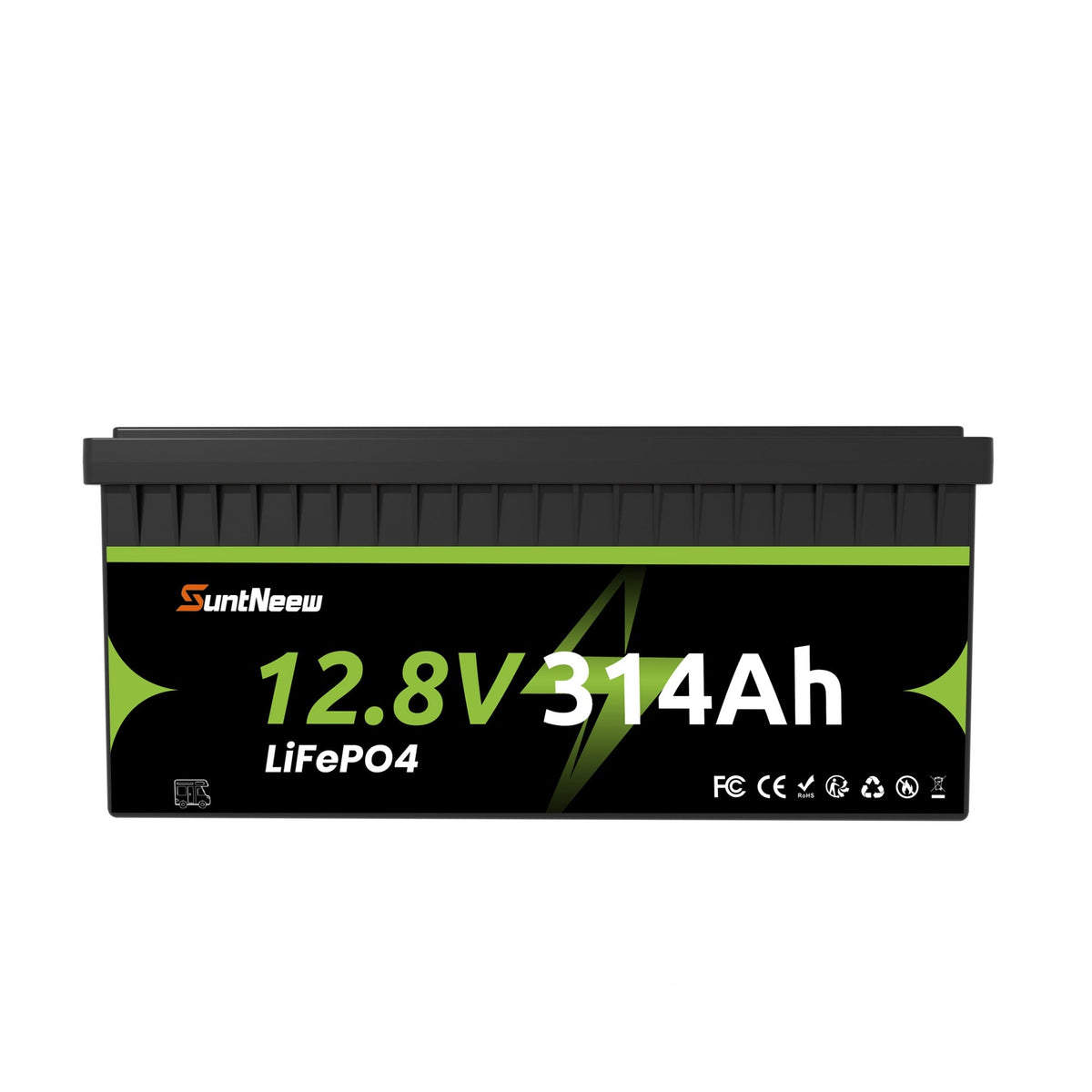 SuntNeew 12.8V 314Ah LiFePO4 RV battery front view