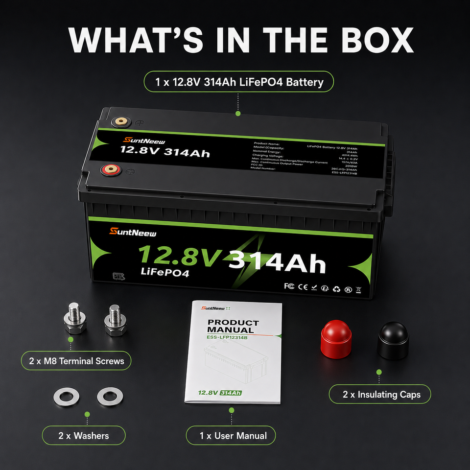 314Ah LiFePO4 battery package contents