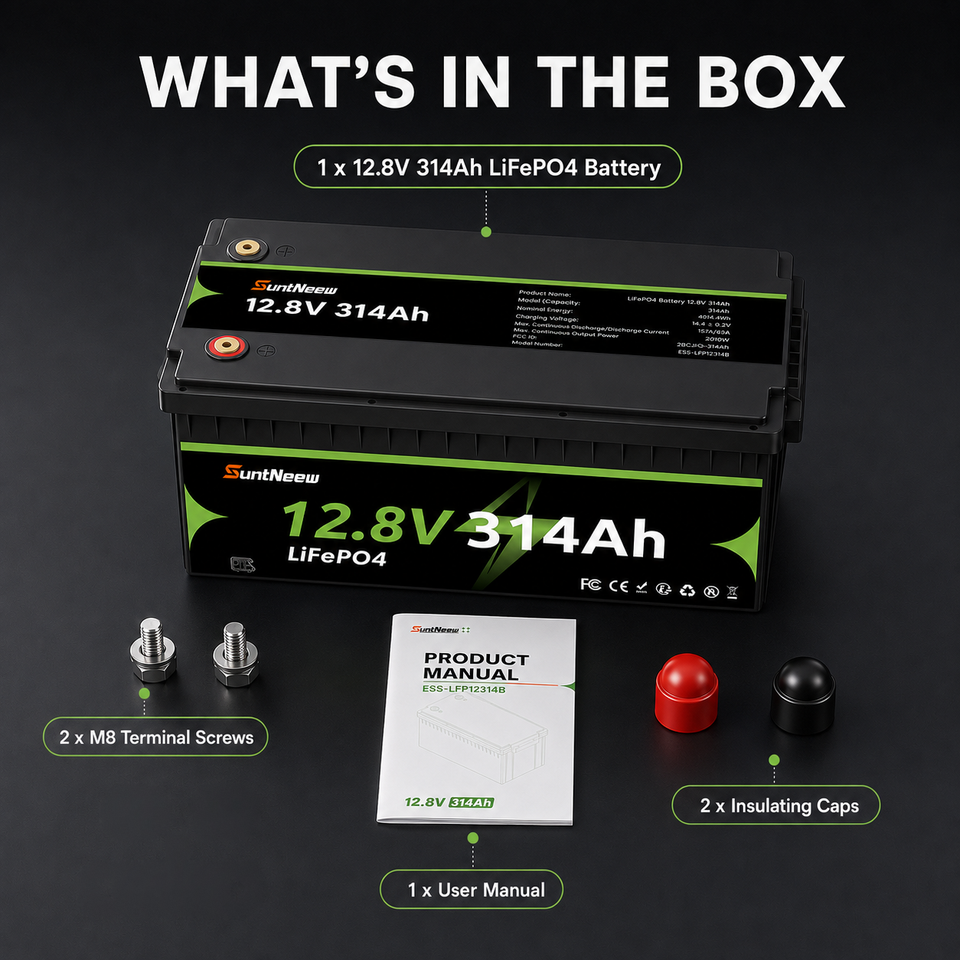 314Ah LiFePO4 battery package contents