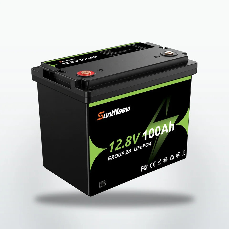 SuntNeew Group 24 12.8V 100Ah LiFePO4 RV battery