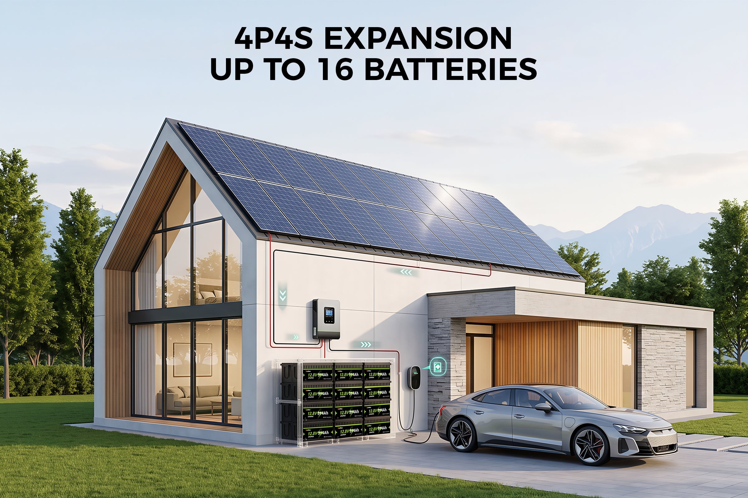 314Ah LiFePO4 battery bank expansion concept for an RV system