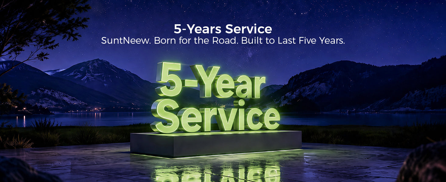 SuntNeew five-year service graphic