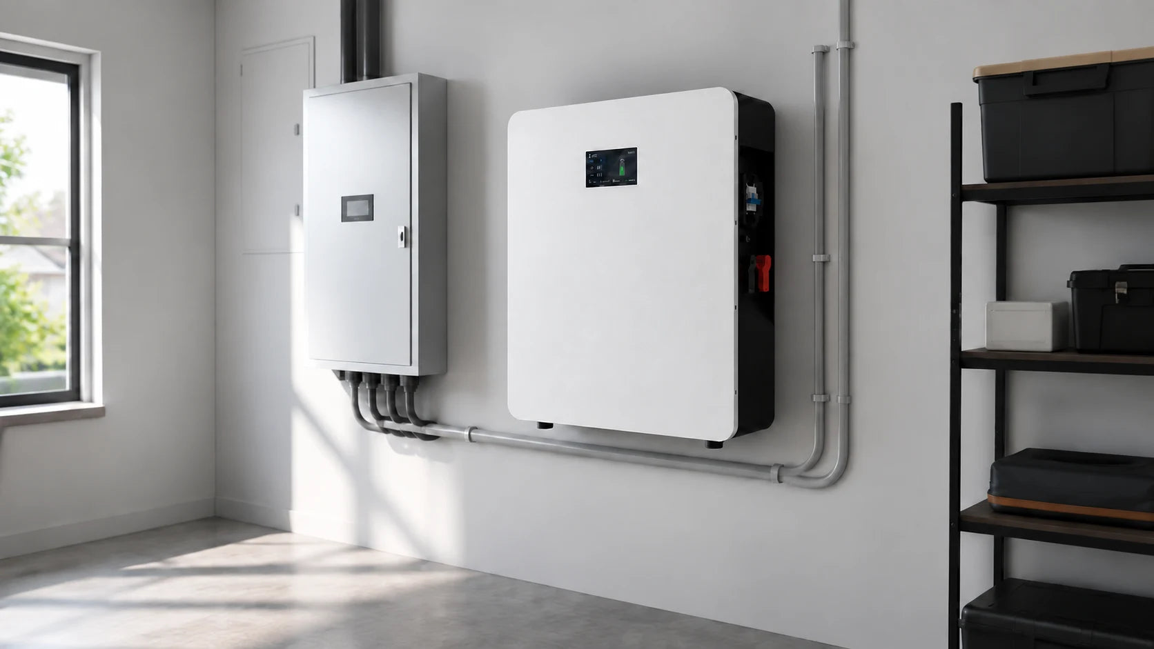 SuntNeew WL5A battery installed in a clean modern home energy room